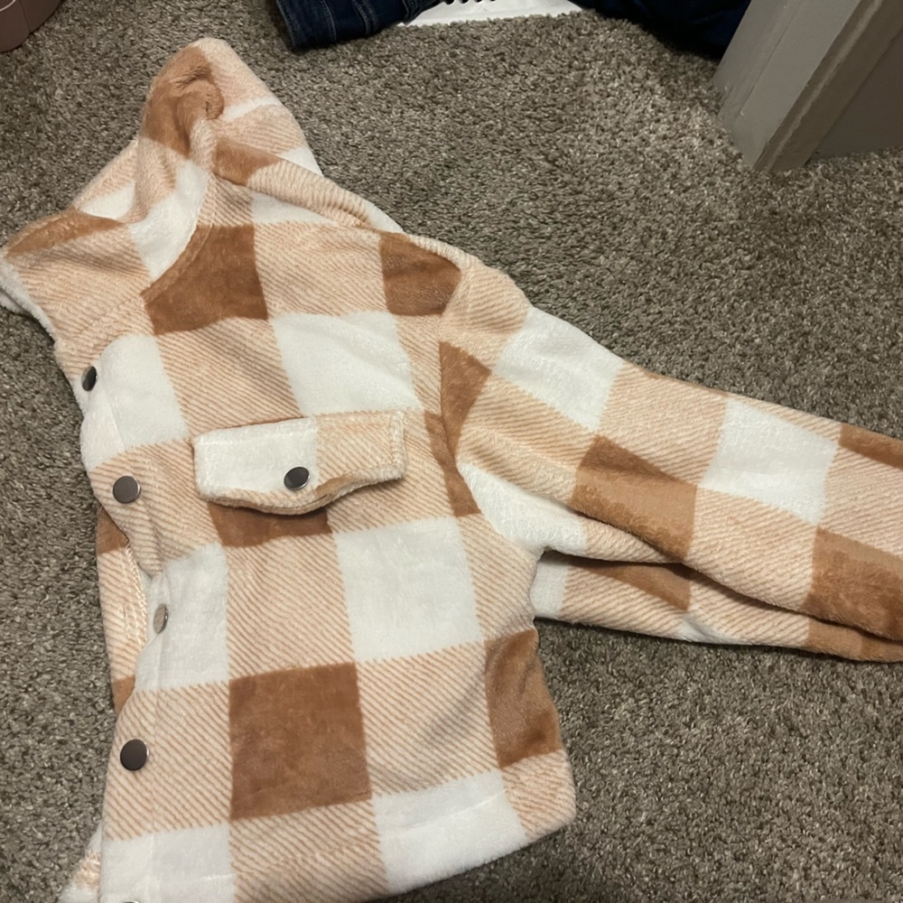 SHEIN fuzzy fleece jacket